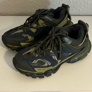 Olive green balenciaga sneakers